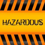 Bright Orange and Black HAZARDOUS Background